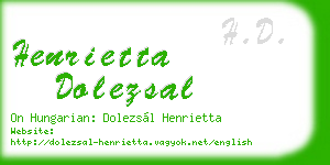 henrietta dolezsal business card