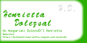 henrietta dolezsal business card